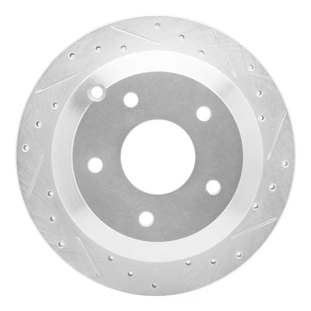 Dynamic Friction Company 631-52017R DFC Brake Rotor - Drilled And Slotted - Silver