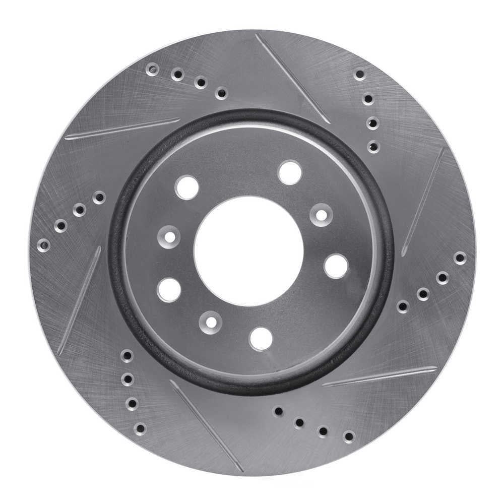 Dynamic Friction Company 631-52024R DFC Brake Rotor - Drilled And Slotted - Silver