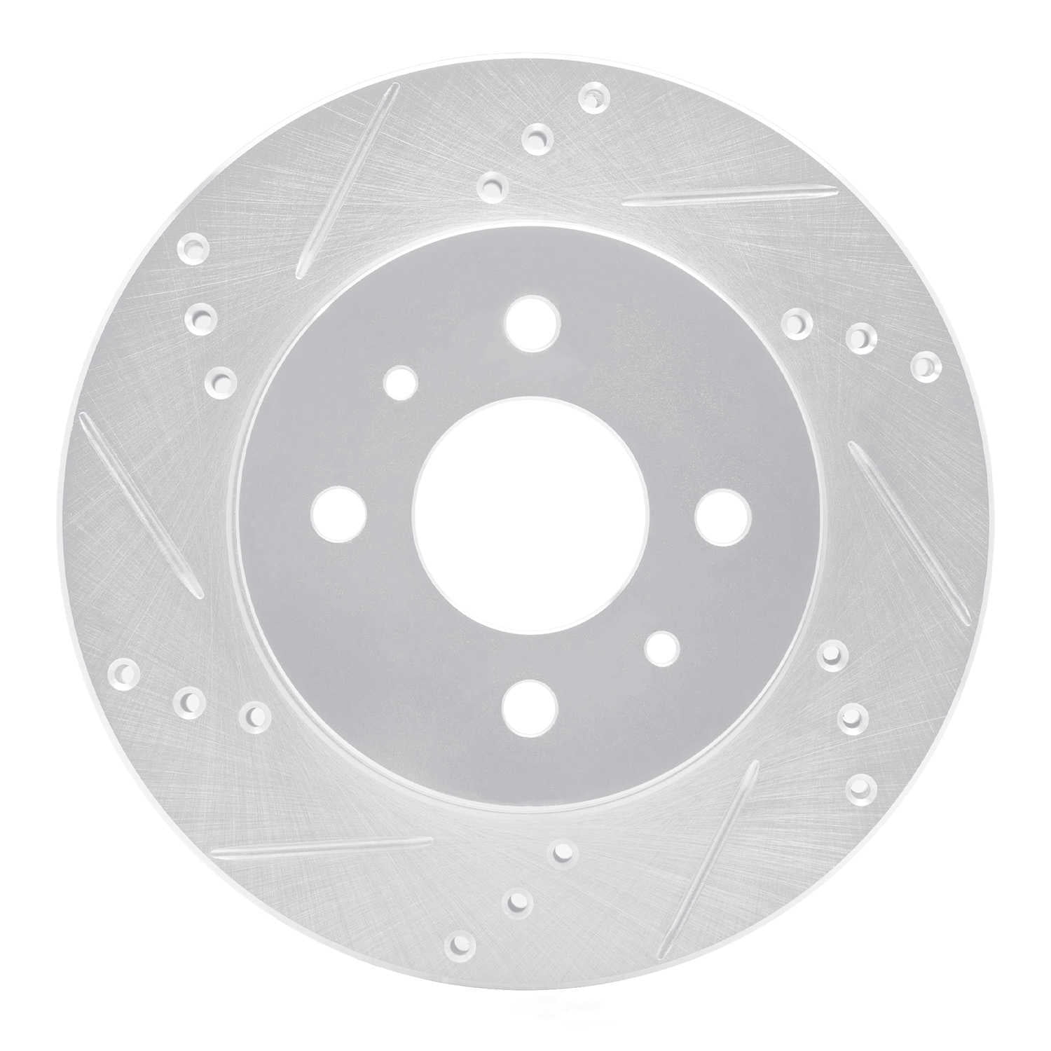 Dynamic Friction Company 631-53001L DFC Brake Rotor - Drilled And Slotted - Silver