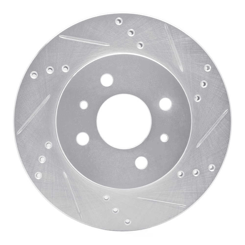 Dynamic Friction Company 631-53001R DFC Brake Rotor - Drilled And Slotted - Silver