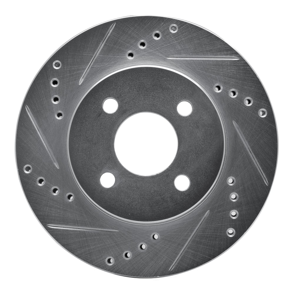 Dynamic Friction Company 631-53002L DFC Brake Rotor - Drilled And Slotted - Silver