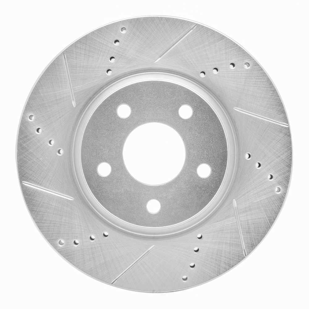 Dynamic Friction Company 631-53003L DFC Brake Rotor - Drilled And Slotted - Silver