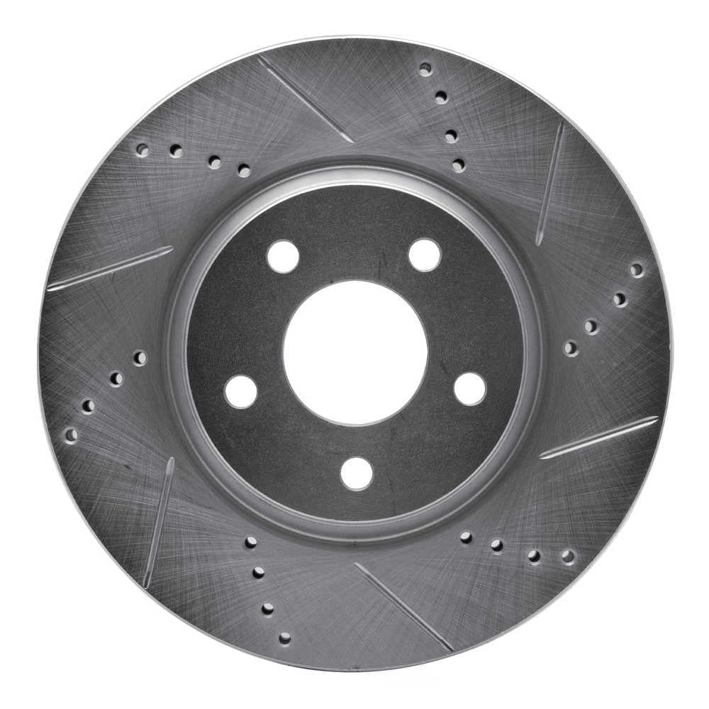 Dynamic Friction Company 631-53003R DFC Brake Rotor - Drilled And Slotted - Silver