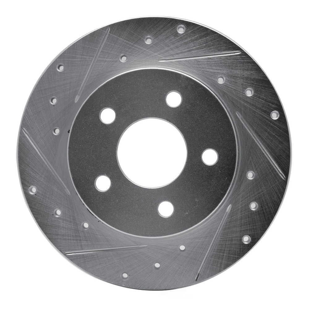 Dynamic Friction Company 631-53004L DFC Brake Rotor - Drilled And Slotted - Silver