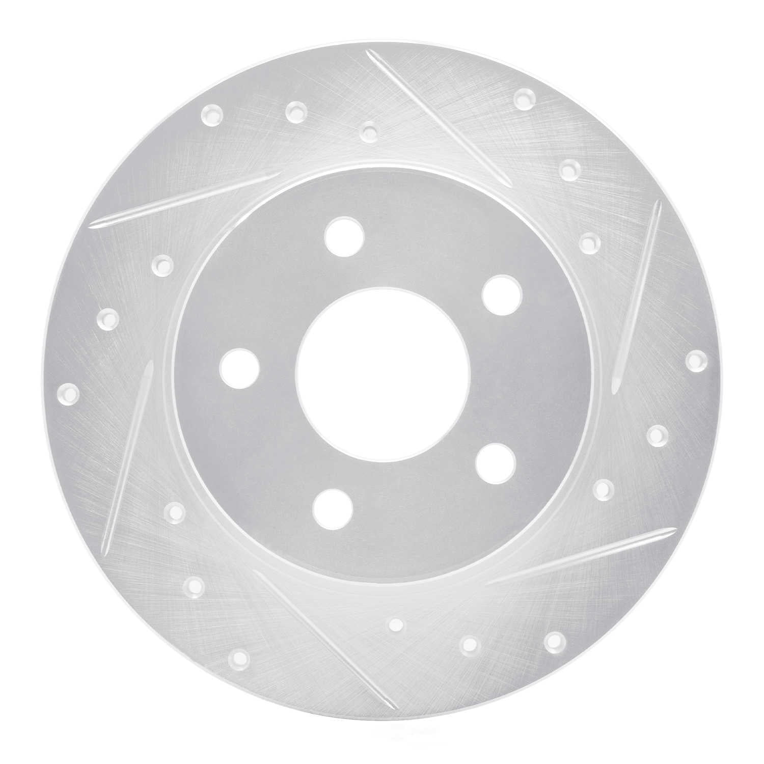 Dynamic Friction Company 631-53004R DFC Brake Rotor - Drilled And Slotted - Silver