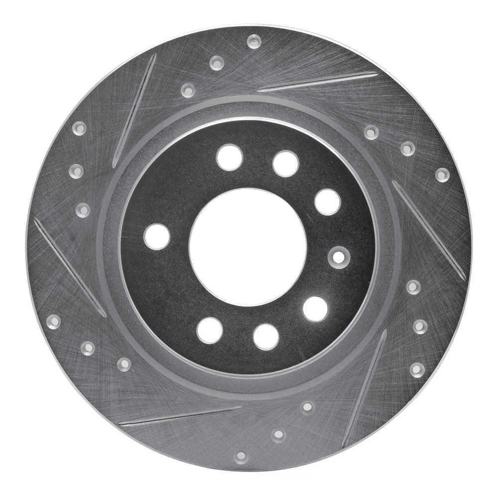 Dynamic Friction Company 631-53006L DFC Brake Rotor - Drilled And Slotted - Silver