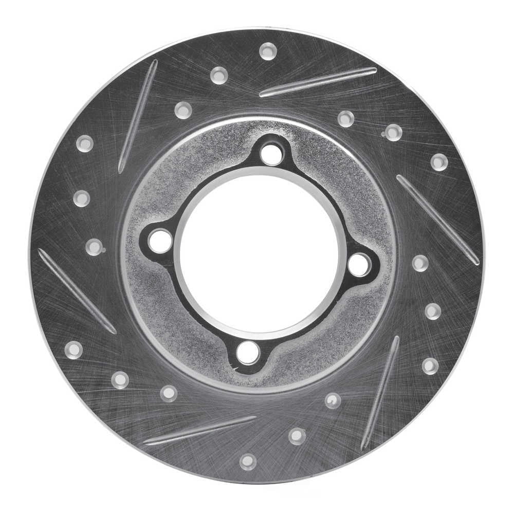 Dynamic Friction Company 631-54000L DFC Brake Rotor - Drilled And Slotted - Silver