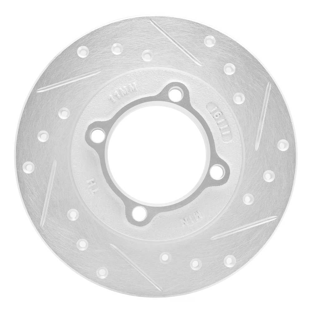 Dynamic Friction Company 631-54000R DFC Brake Rotor - Drilled And Slotted - Silver