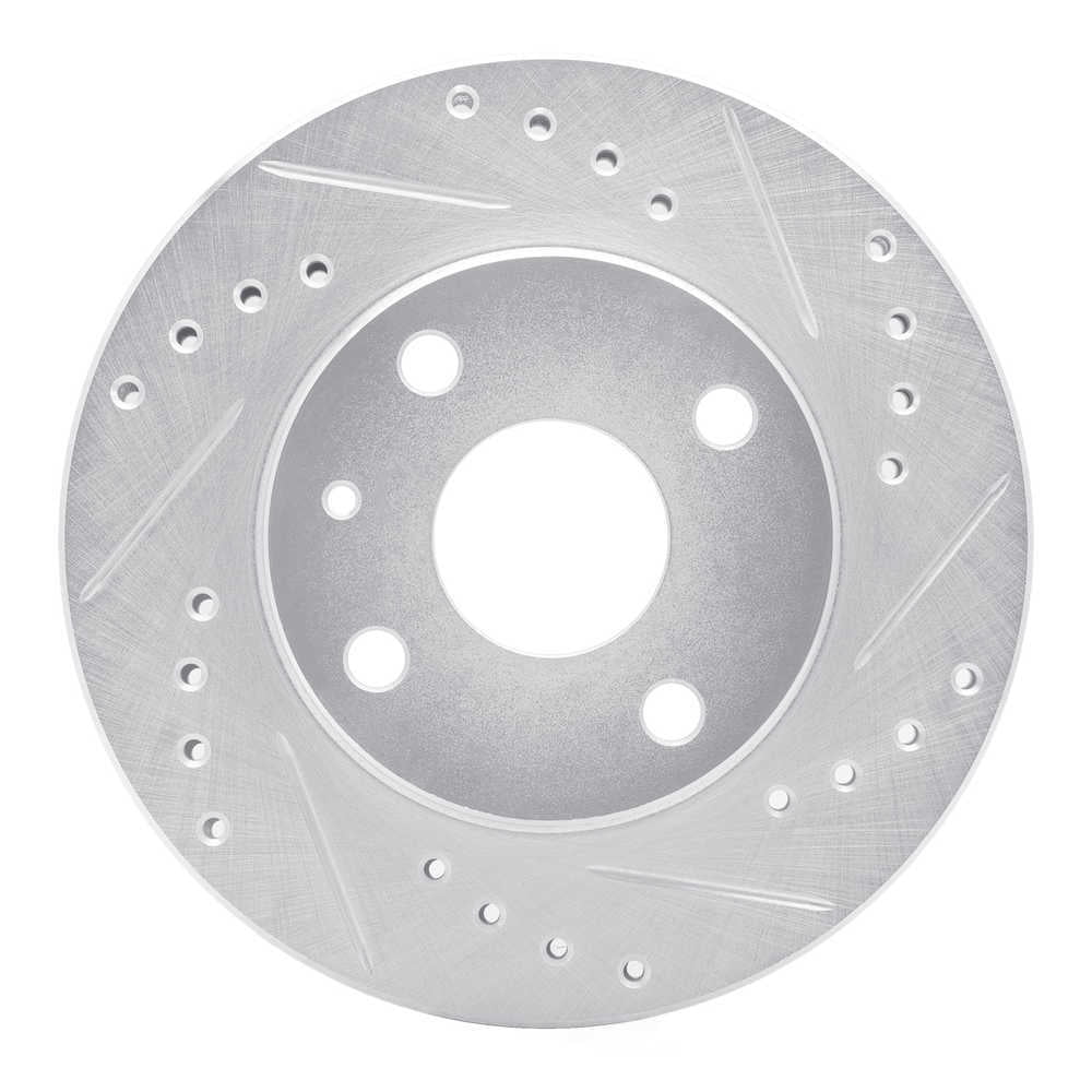 Dynamic Friction Company 631-54001L DFC Brake Rotor - Drilled And Slotted - Silver