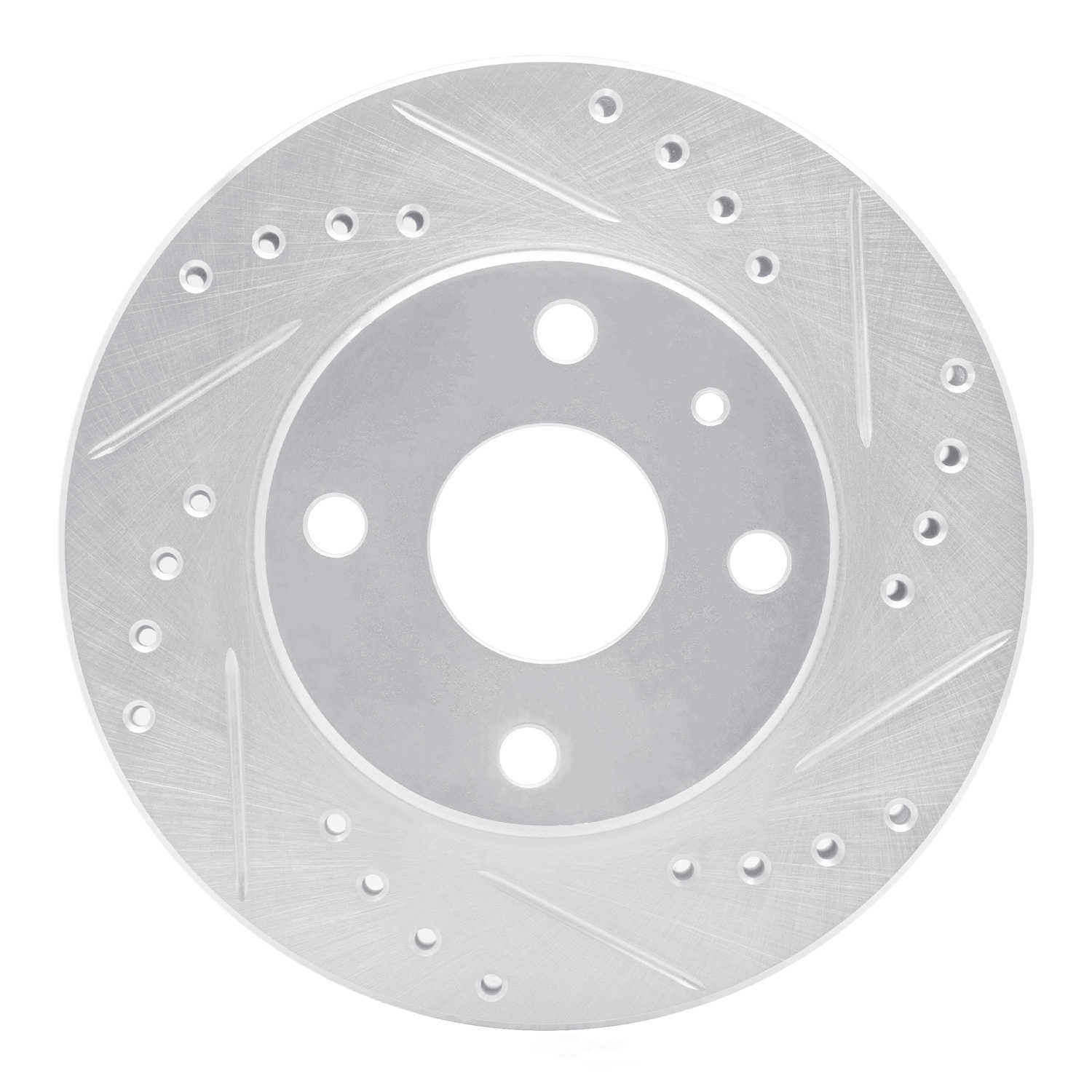 Dynamic Friction Company 631-54001R DFC Brake Rotor - Drilled And Slotted - Silver