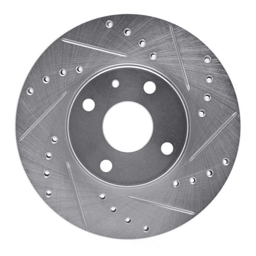 Dynamic Friction Company 631-54002R DFC Brake Rotor - Drilled And Slotted - Silver