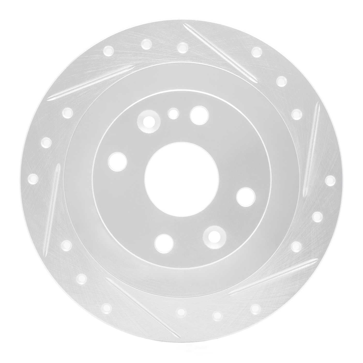 Dynamic Friction Company 631-54003R DFC Brake Rotor - Drilled And Slotted - Silver