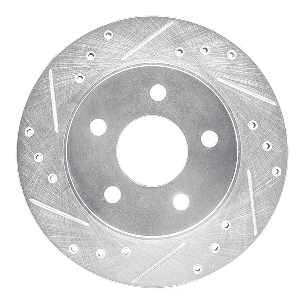Dynamic Friction Company 631-54031L DFC Brake Rotor - Drilled And Slotted - Silver