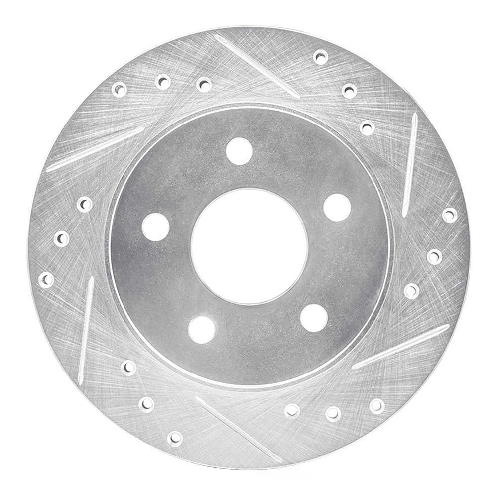 Dynamic Friction Company 631-54031R DFC Brake Rotor - Drilled And Slotted - Silver