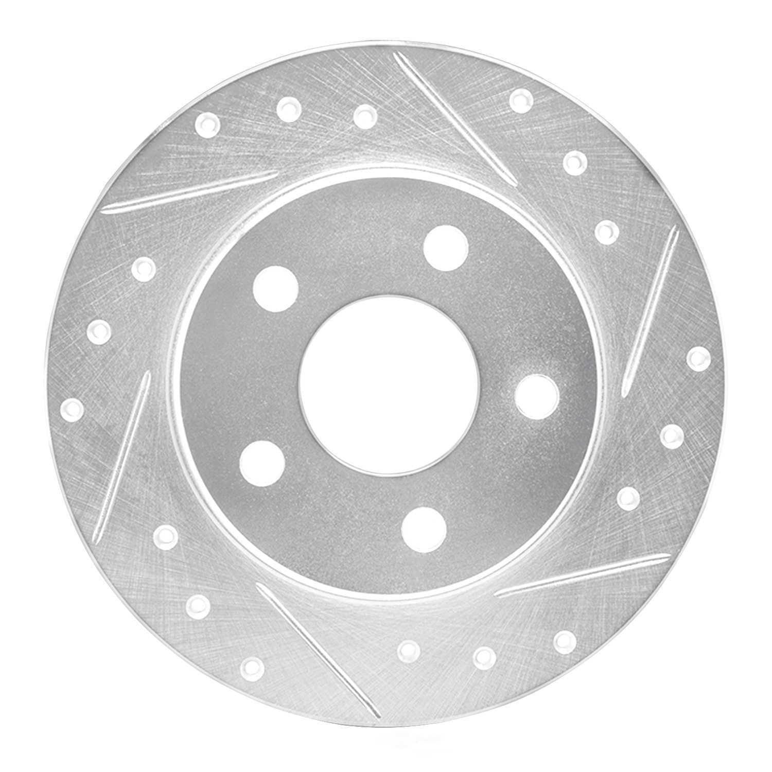 Dynamic Friction Company 631-54032R DFC Brake Rotor - Drilled And Slotted - Silver