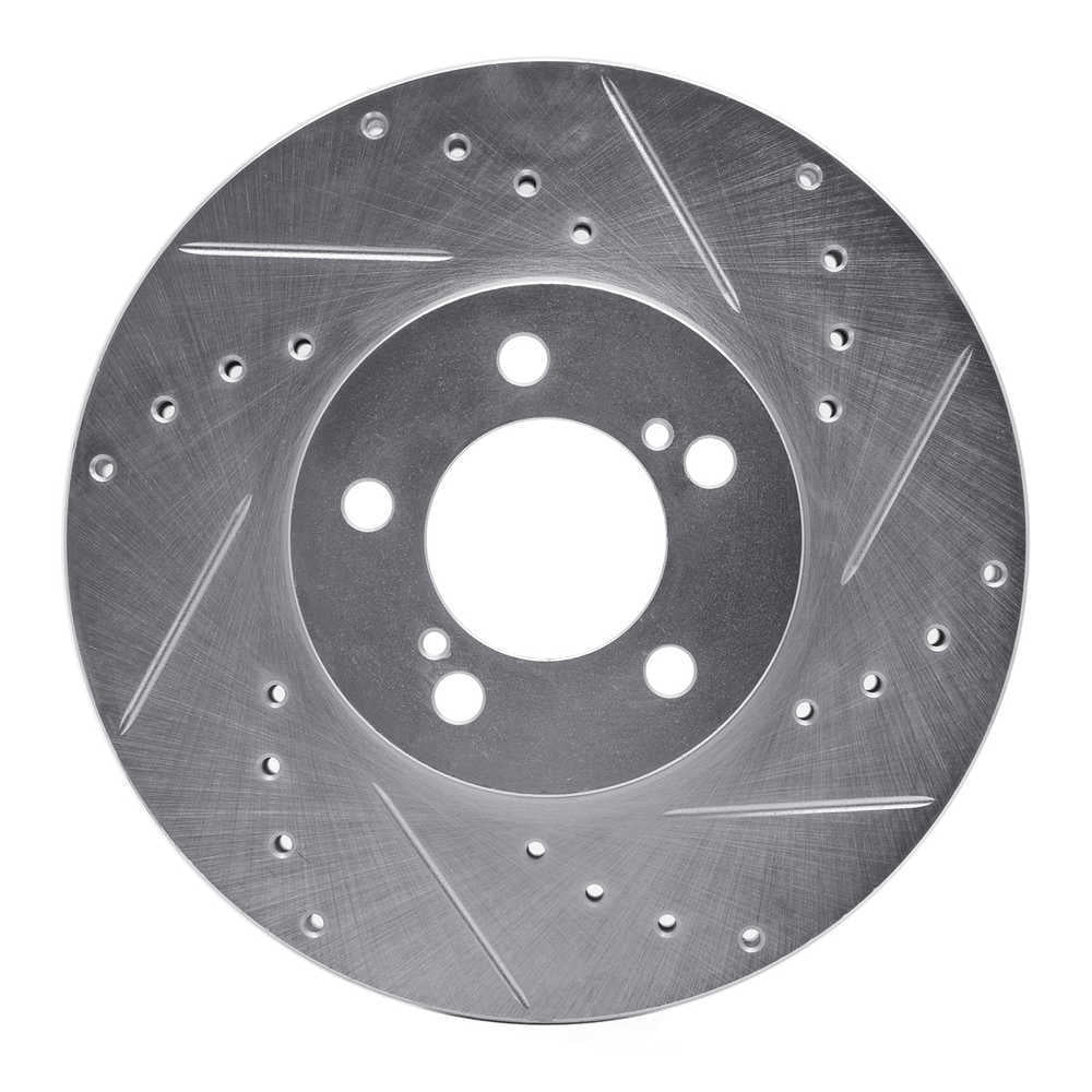 Dynamic Friction Company 631-54038R DFC Brake Rotor - Drilled And Slotted - Silver
