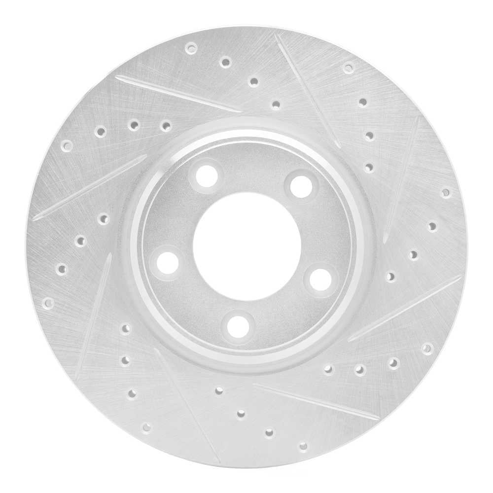 Dynamic Friction Company 631-54044R DFC Brake Rotor - Drilled And Slotted - Silver