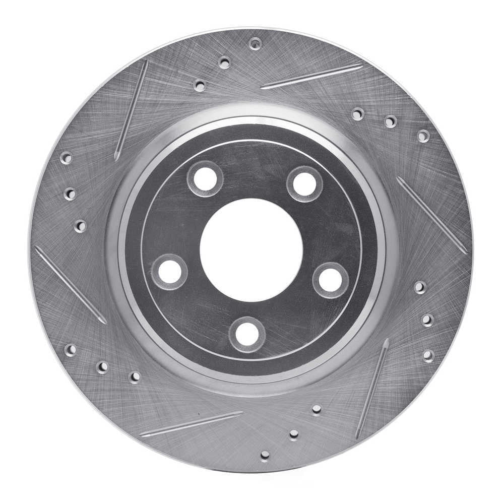 Dynamic Friction Company 631-54046L DFC Brake Rotor - Drilled And Slotted - Silver