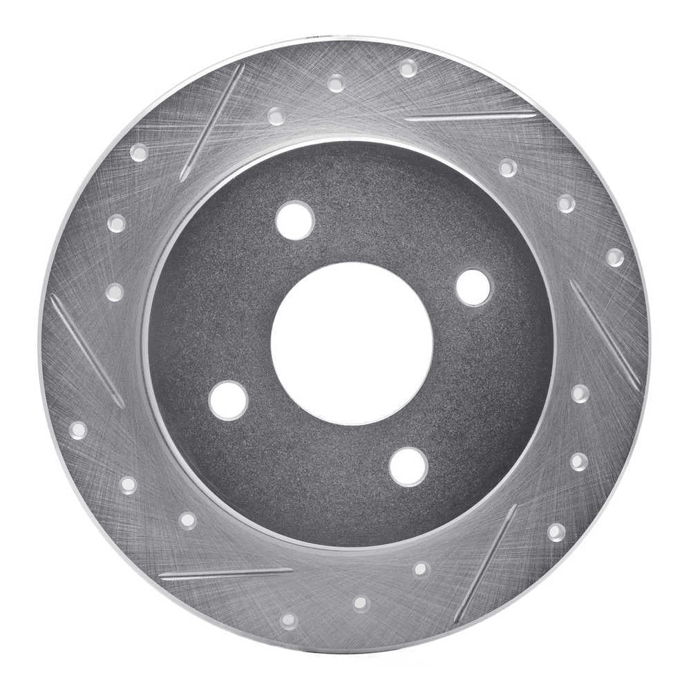 Dynamic Friction Company 631-54049L DFC Brake Rotor - Drilled And Slotted - Silver