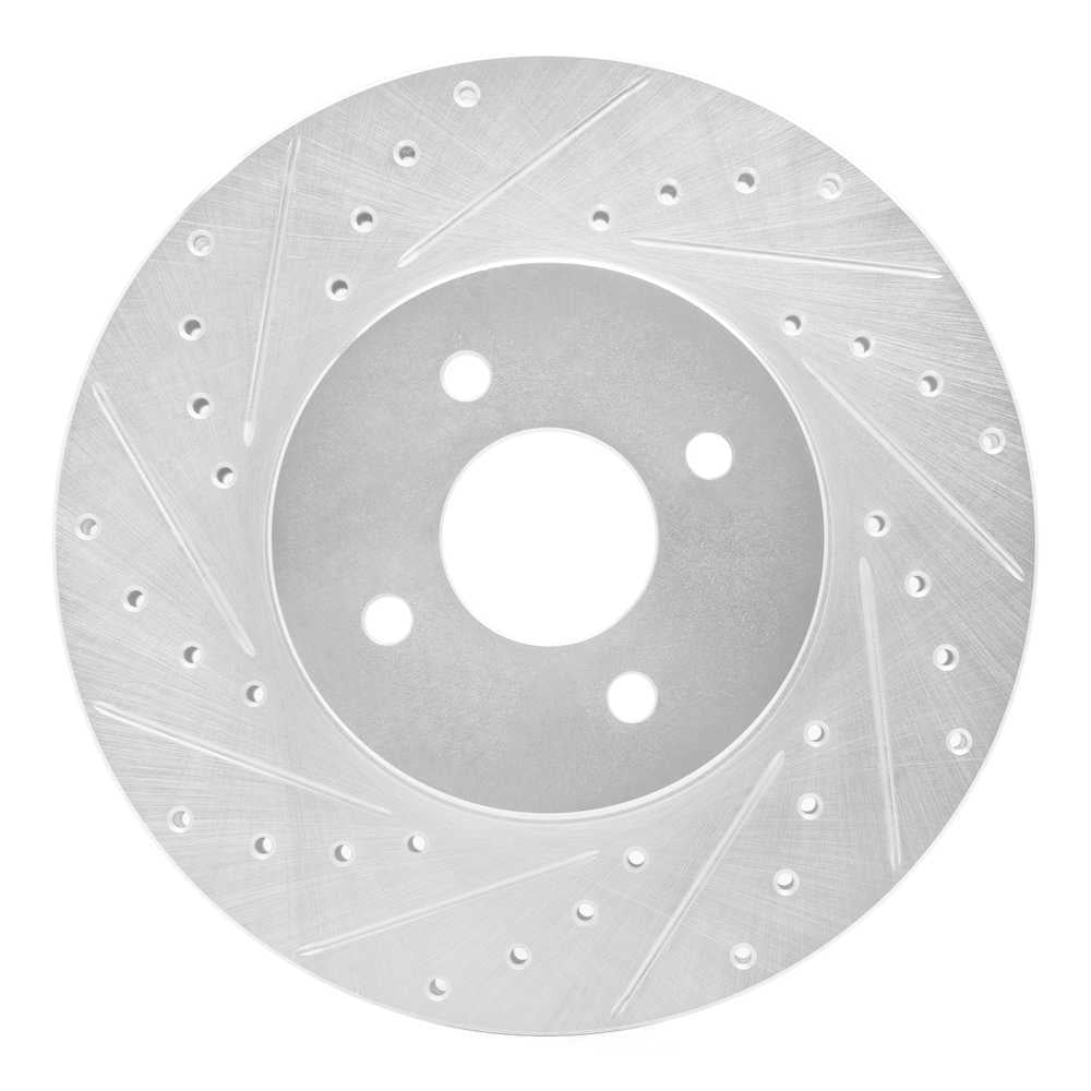 Dynamic Friction Company 631-54050L DFC Brake Rotor - Drilled And Slotted - Silver