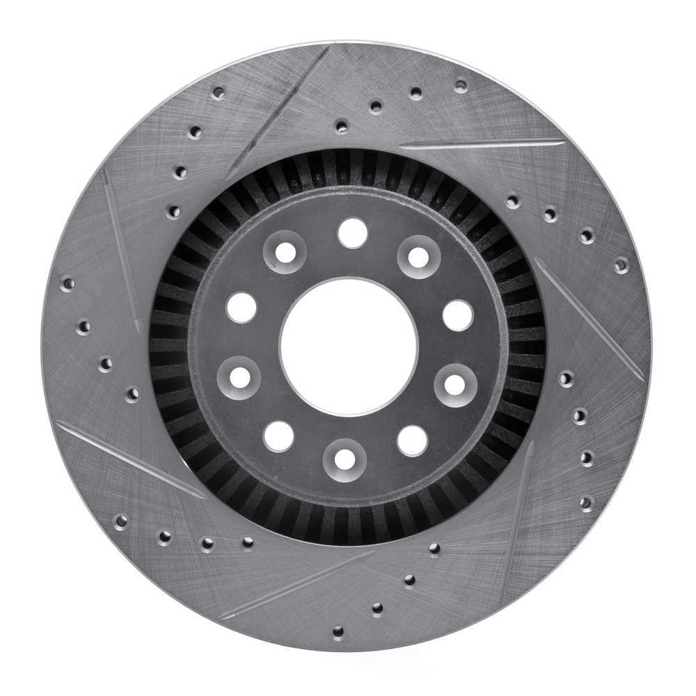 Dynamic Friction Company 631-54052L DFC Brake Rotor - Drilled And Slotted - Silver