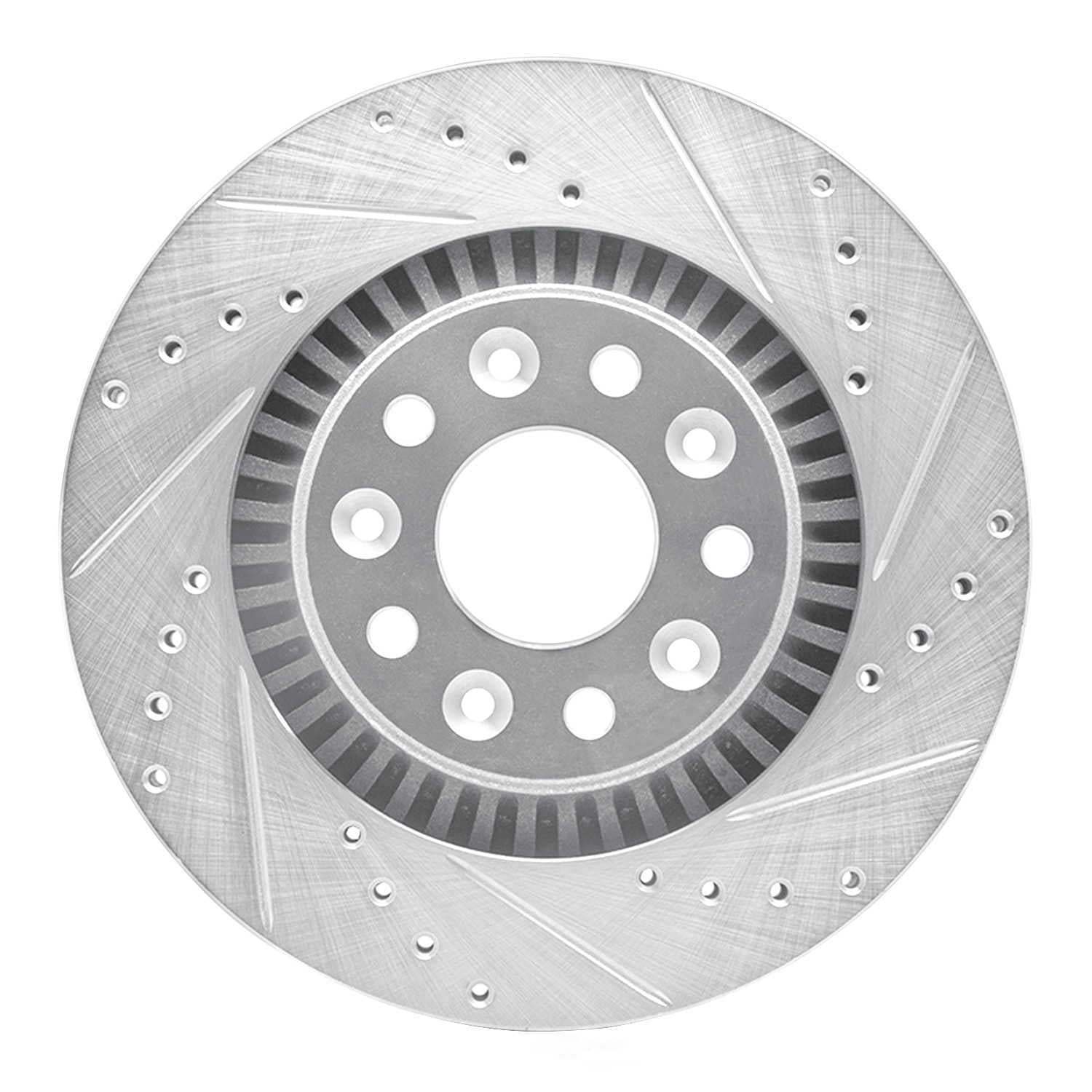 Dynamic Friction Company 631-54052R DFC Brake Rotor - Drilled And Slotted - Silver