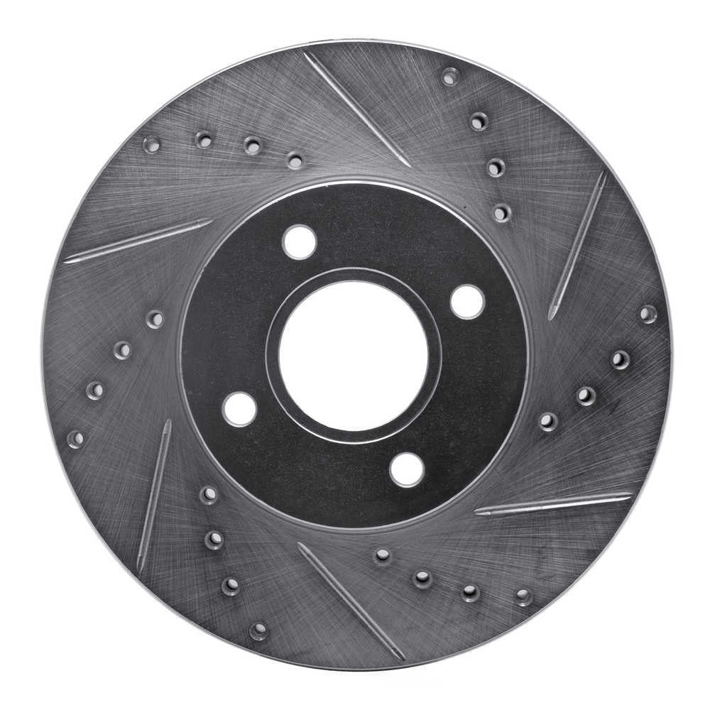 Dynamic Friction Company 631-54053R DFC Brake Rotor - Drilled And Slotted - Silver