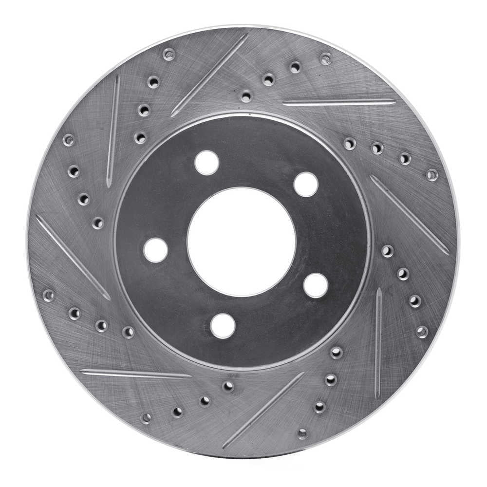Dynamic Friction Company 631-54056L DFC Brake Rotor - Drilled And Slotted - Silver