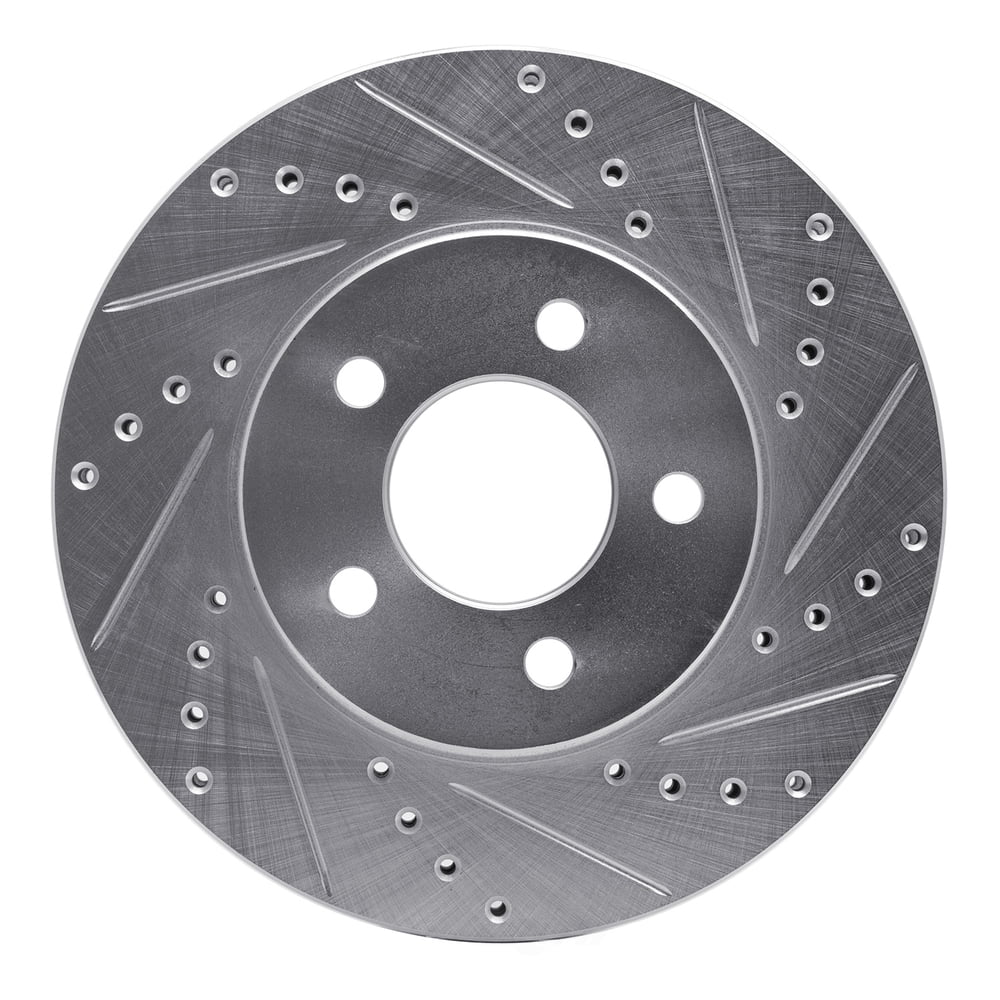 Dynamic Friction Company 631-54056R DFC Brake Rotor - Drilled And Slotted - Silver