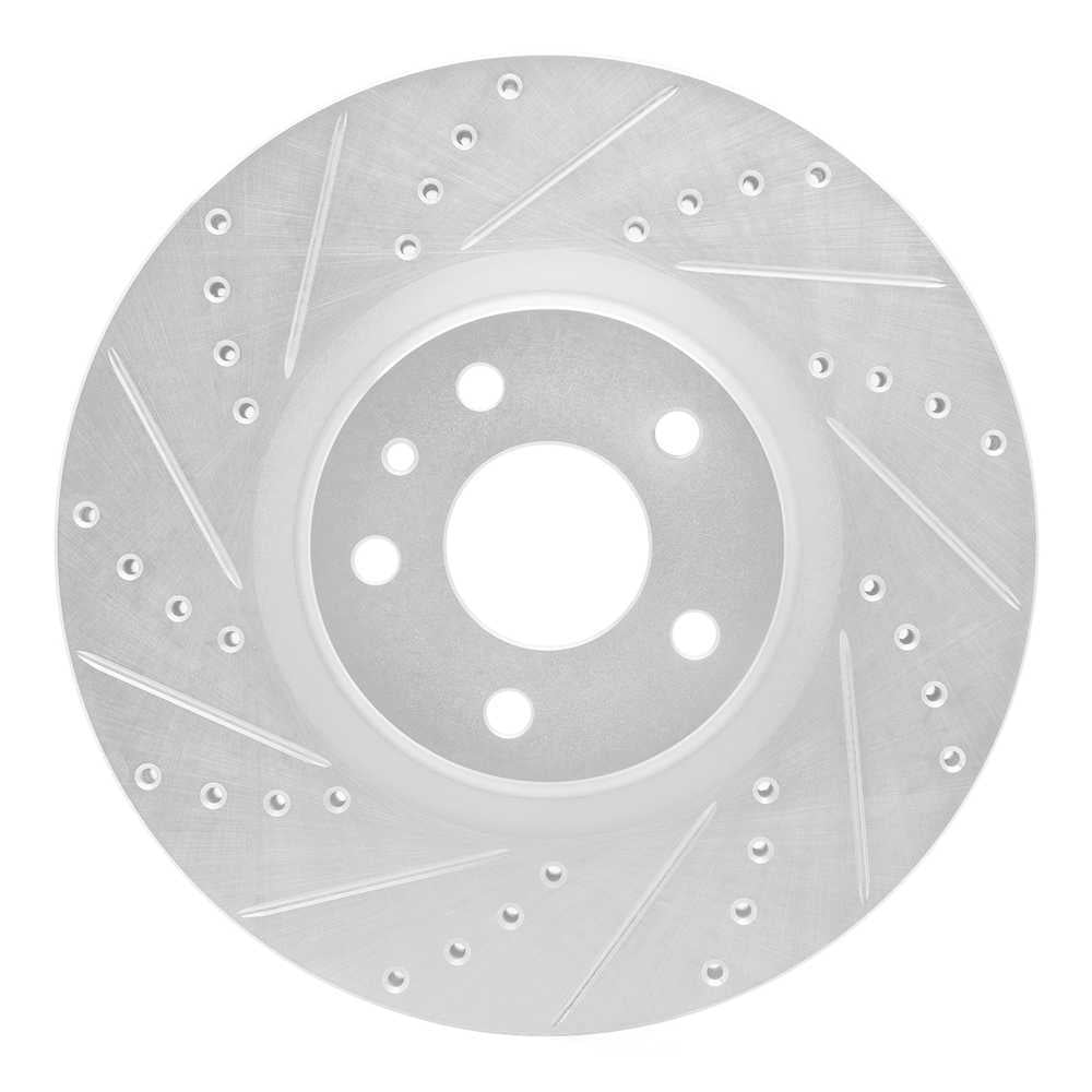 Dynamic Friction Company 631-54073L DFC Brake Rotor - Drilled And Slotted - Silver
