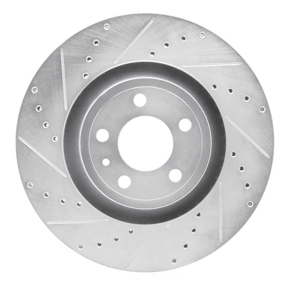 Dynamic Friction Company 631-54078R DFC Brake Rotor - Drilled And Slotted - Silver