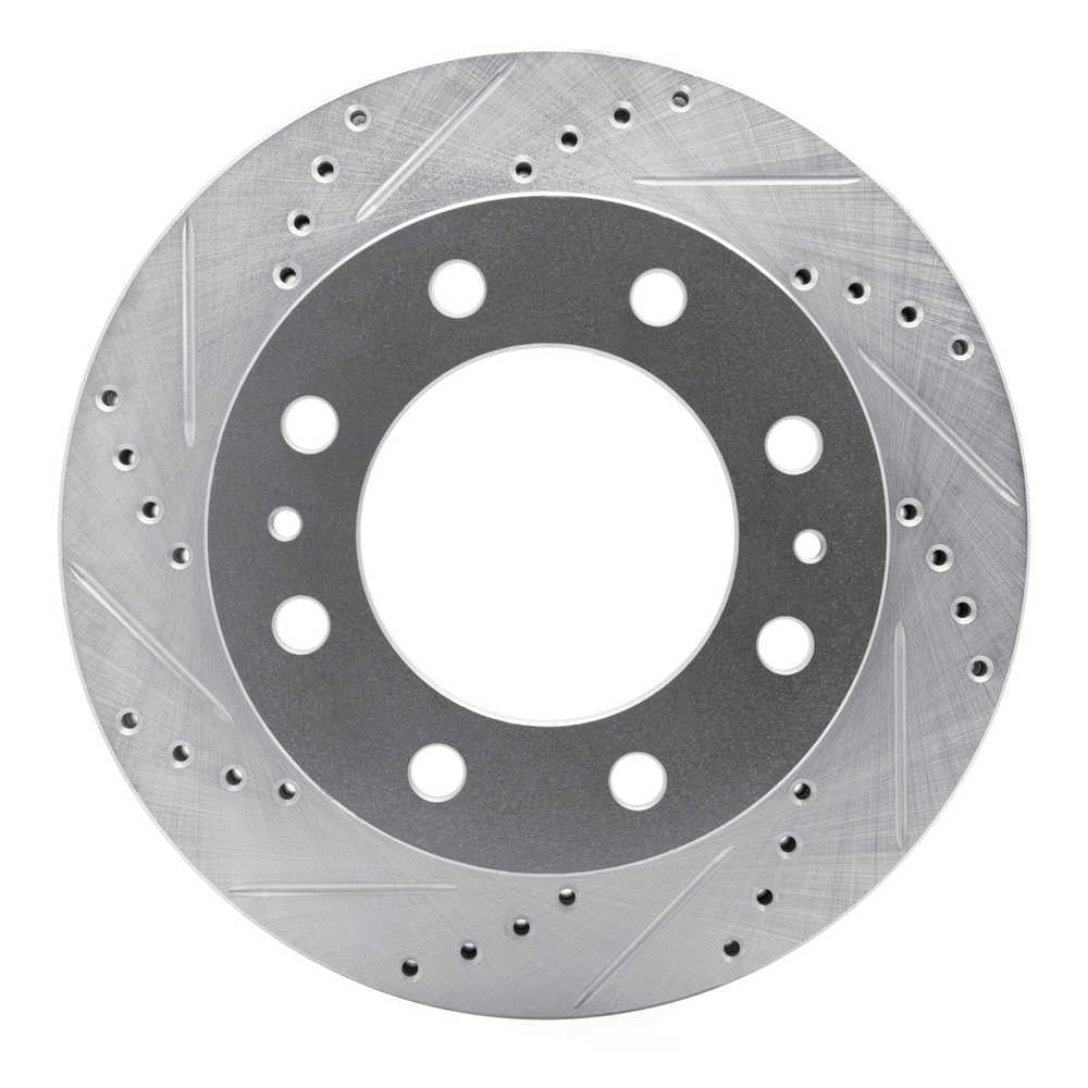 Dynamic Friction Company 631-54096L DFC Brake Rotor - Drilled And Slotted - Silver