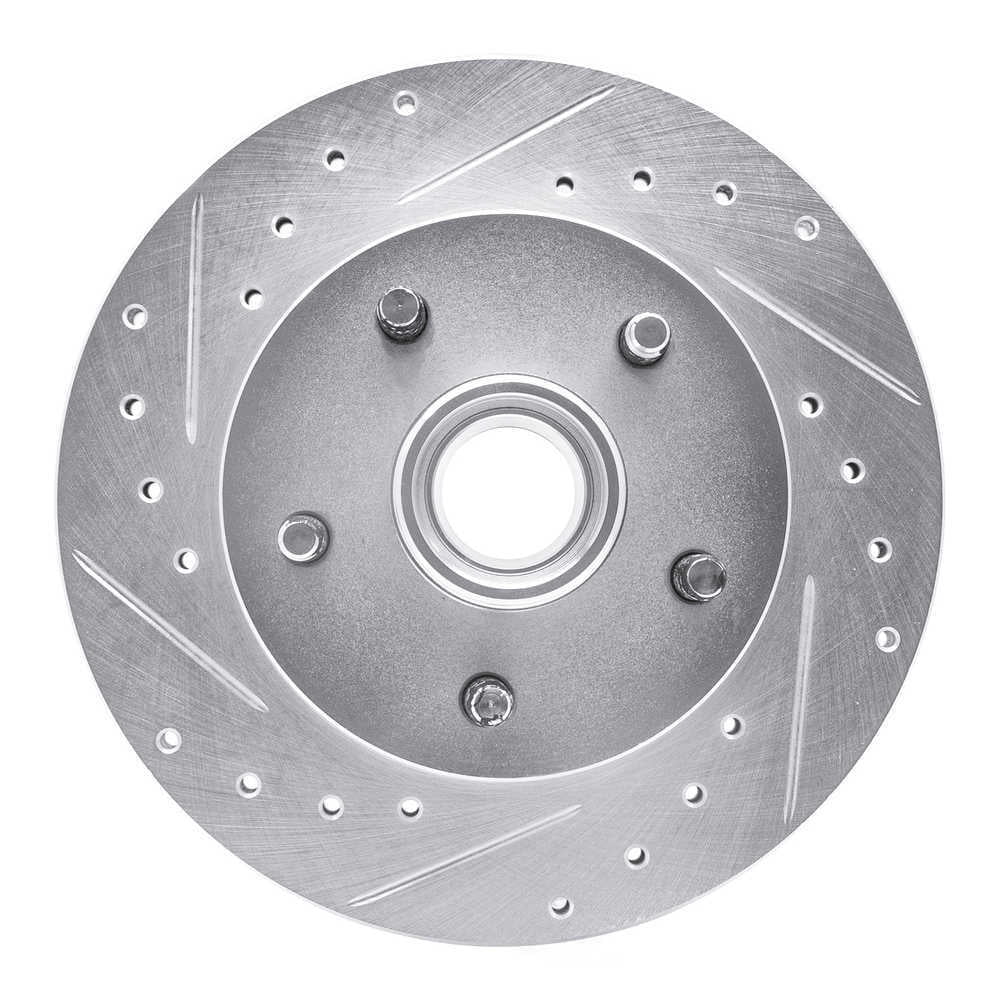 Dynamic Friction Company 631-54110L DFC Brake Rotor - Drilled And Slotted - Silver
