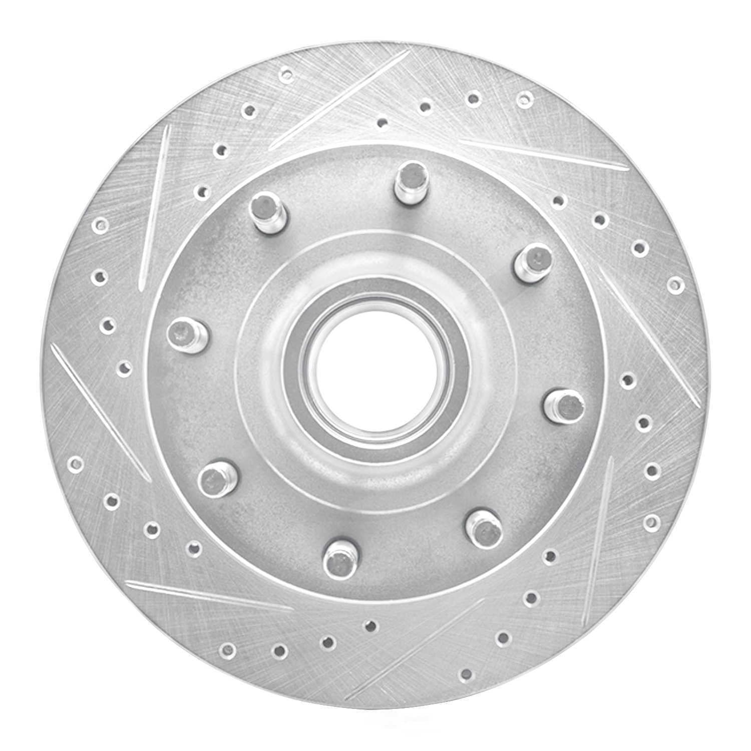 Dynamic Friction Company 631-54118L DFC Brake Rotor - Drilled And Slotted - Silver