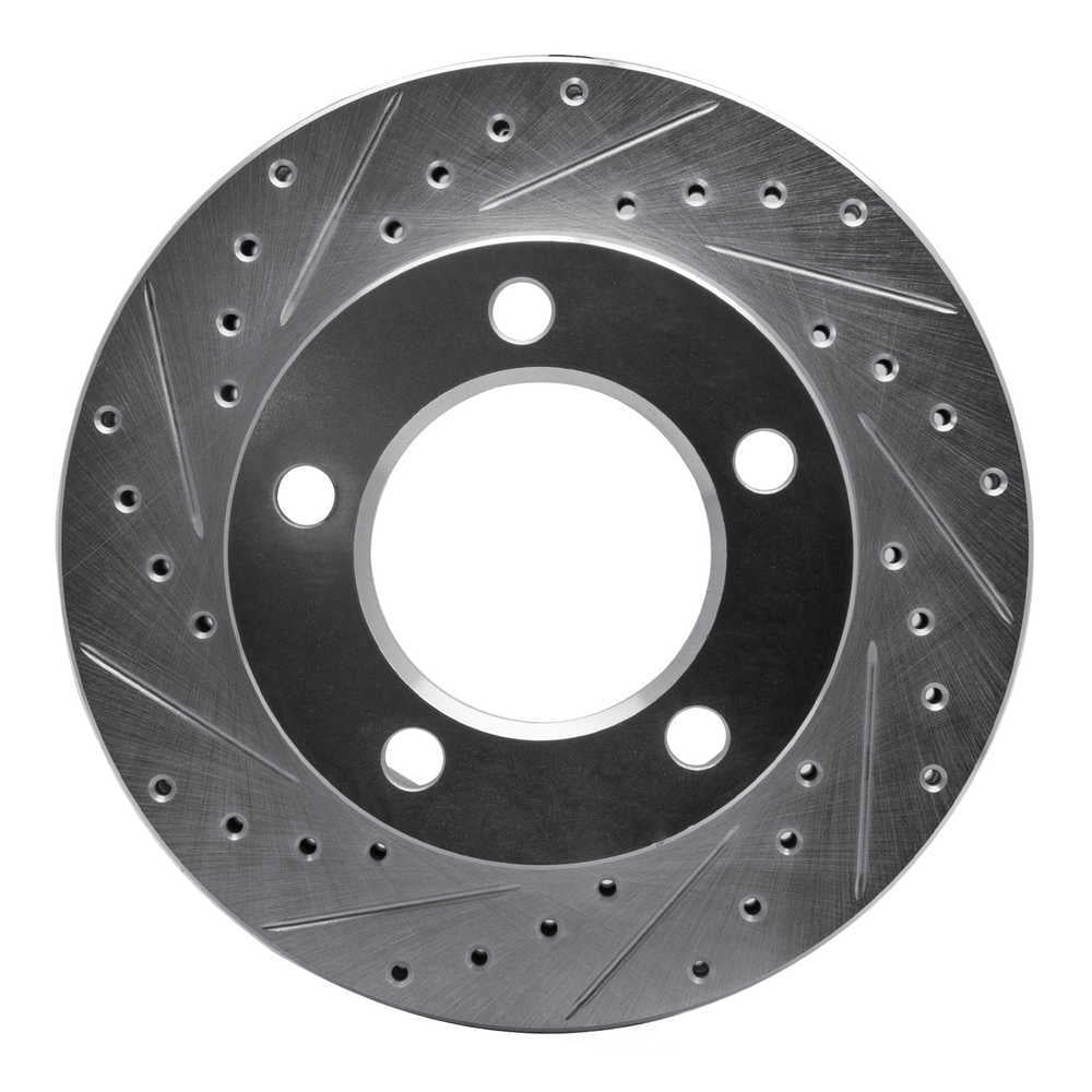 Dynamic Friction Company 631-54131L DFC Brake Rotor - Drilled And Slotted - Silver