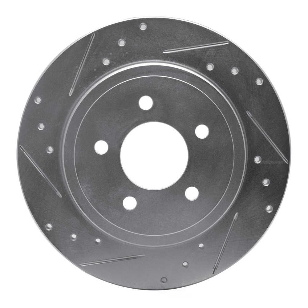 Dynamic Friction Company 631-54194L DFC Brake Rotor - Drilled And Slotted - Silver