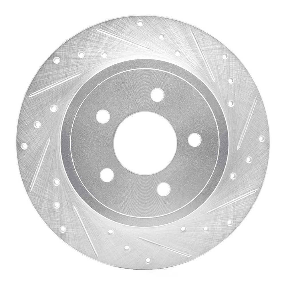 Dynamic Friction Company 631-54194R DFC Brake Rotor - Drilled And Slotted - Silver