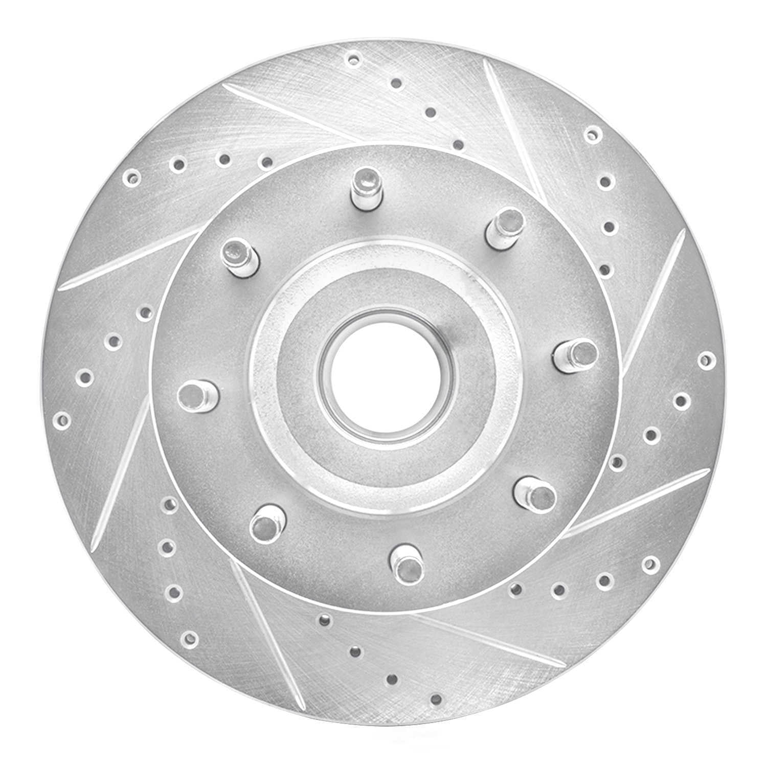 Dynamic Friction Company 631-54201R DFC Brake Rotor - Drilled And Slotted - Silver