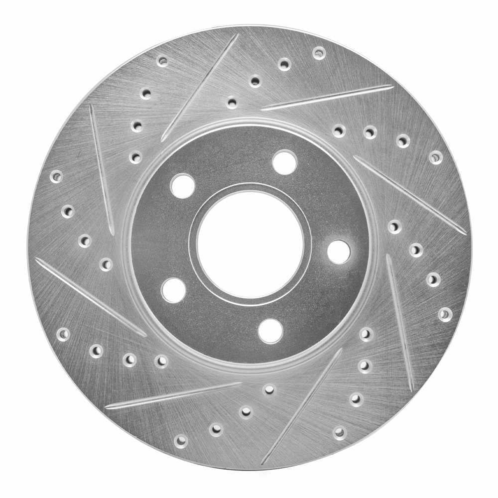 Dynamic Friction Company 631-54217L DFC Brake Rotor - Drilled And Slotted - Silver