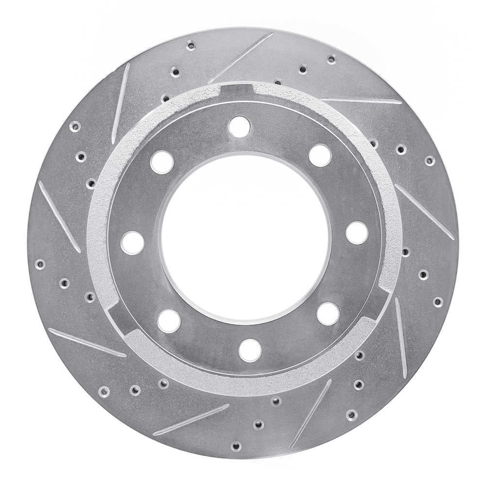 Dynamic Friction Company 631-54227L DFC Brake Rotor - Drilled And Slotted - Silver
