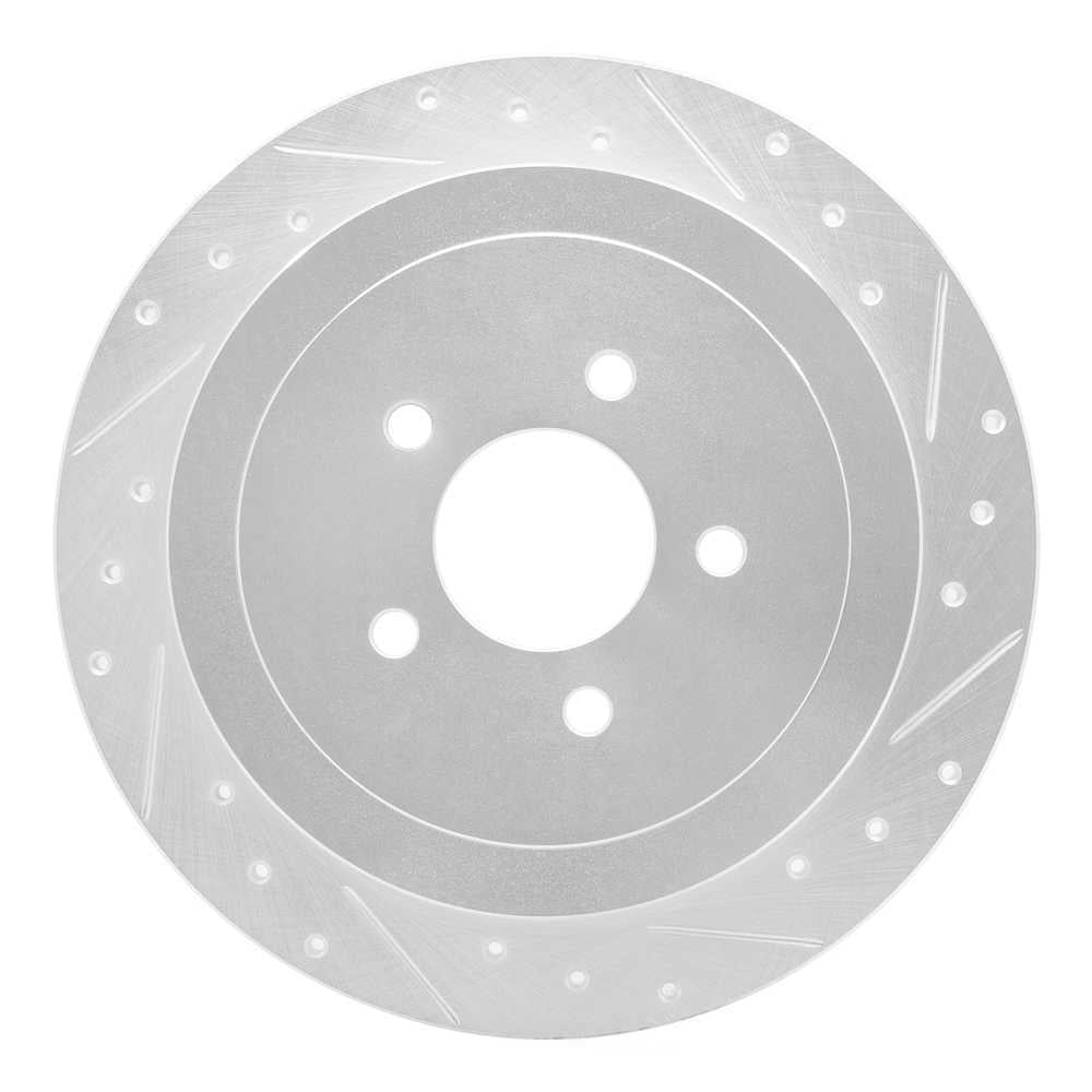 Dynamic Friction Company 631-55004R DFC Brake Rotor - Drilled And Slotted - Silver