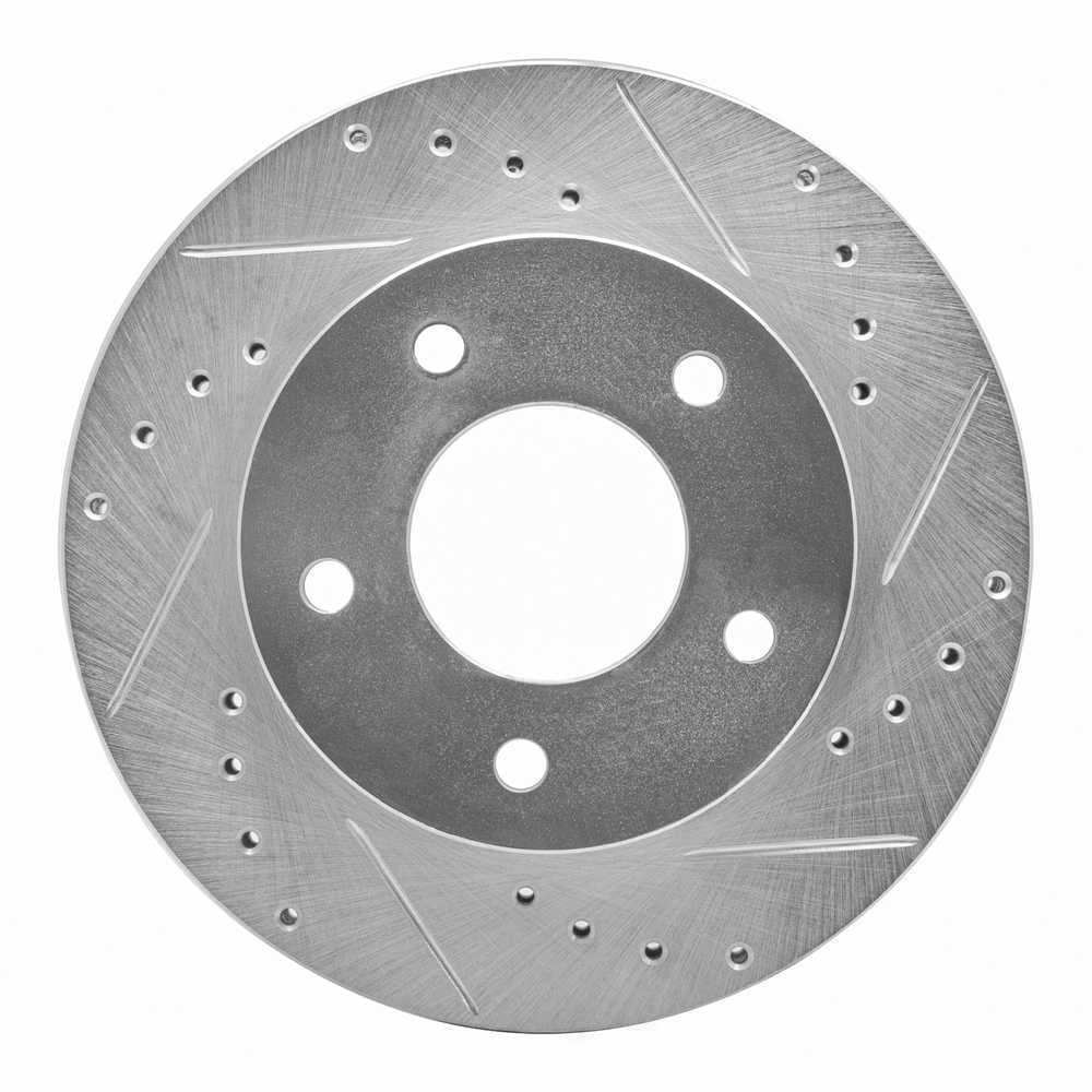 Dynamic Friction Company 631-56007D DFC Brake Rotor - Drilled And Slotted - Silver