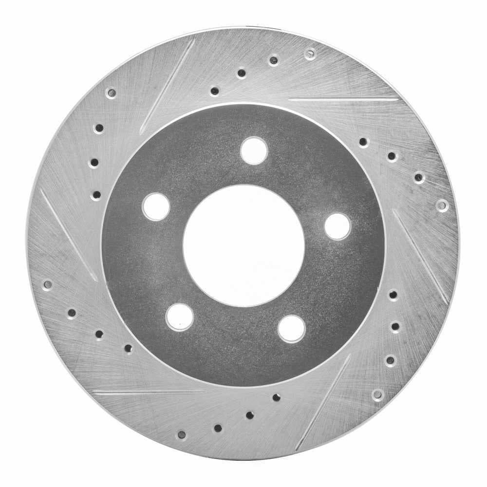 Dynamic Friction Company 631-56009L DFC Brake Rotor - Drilled And Slotted - Silver