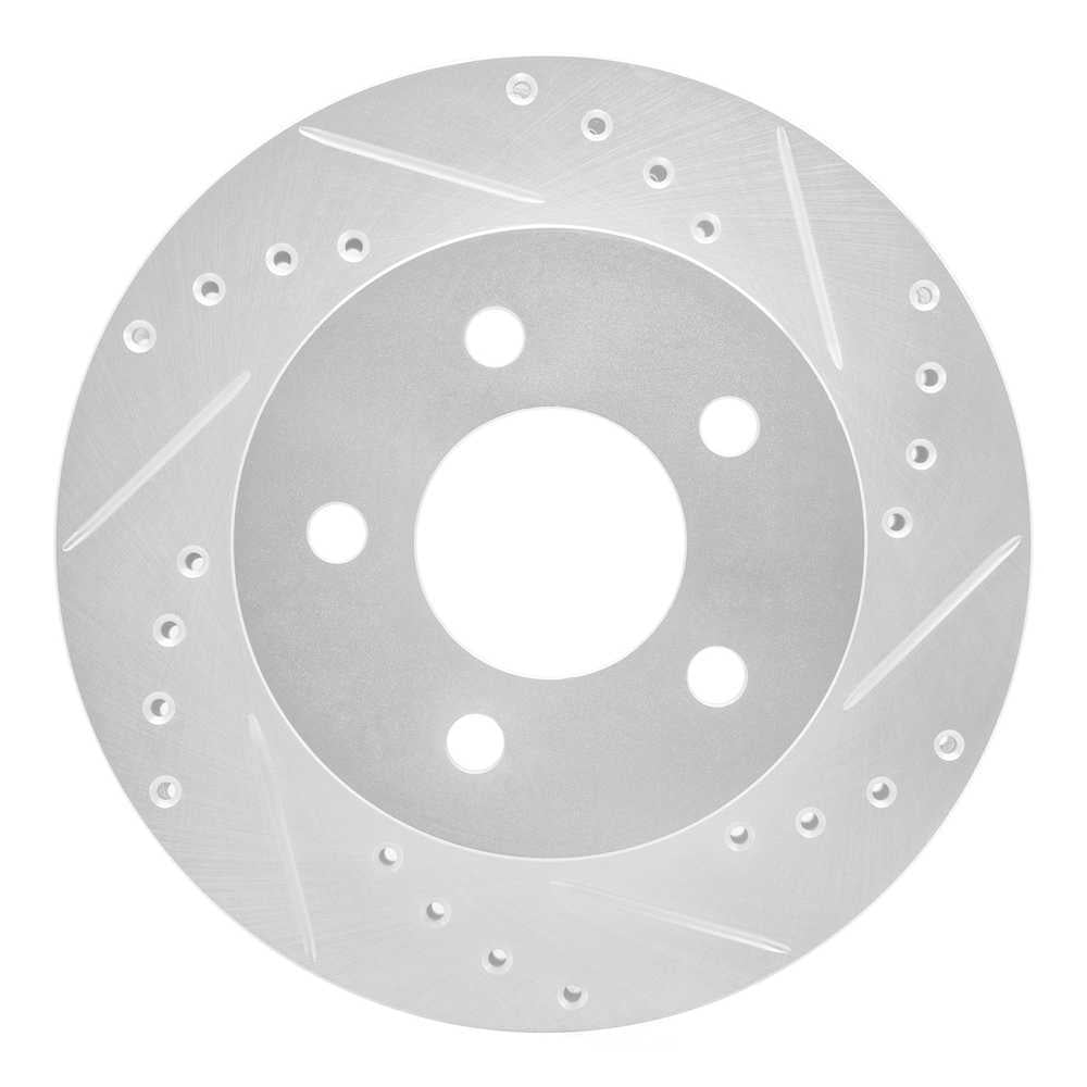 Dynamic Friction Company 631-56009R DFC Brake Rotor - Drilled And Slotted - Silver