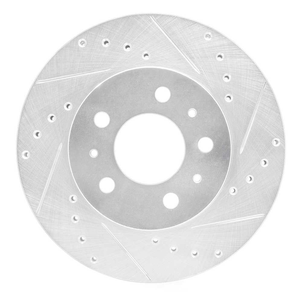 Dynamic Friction Company 631-56012R DFC Brake Rotor - Drilled And Slotted - Silver