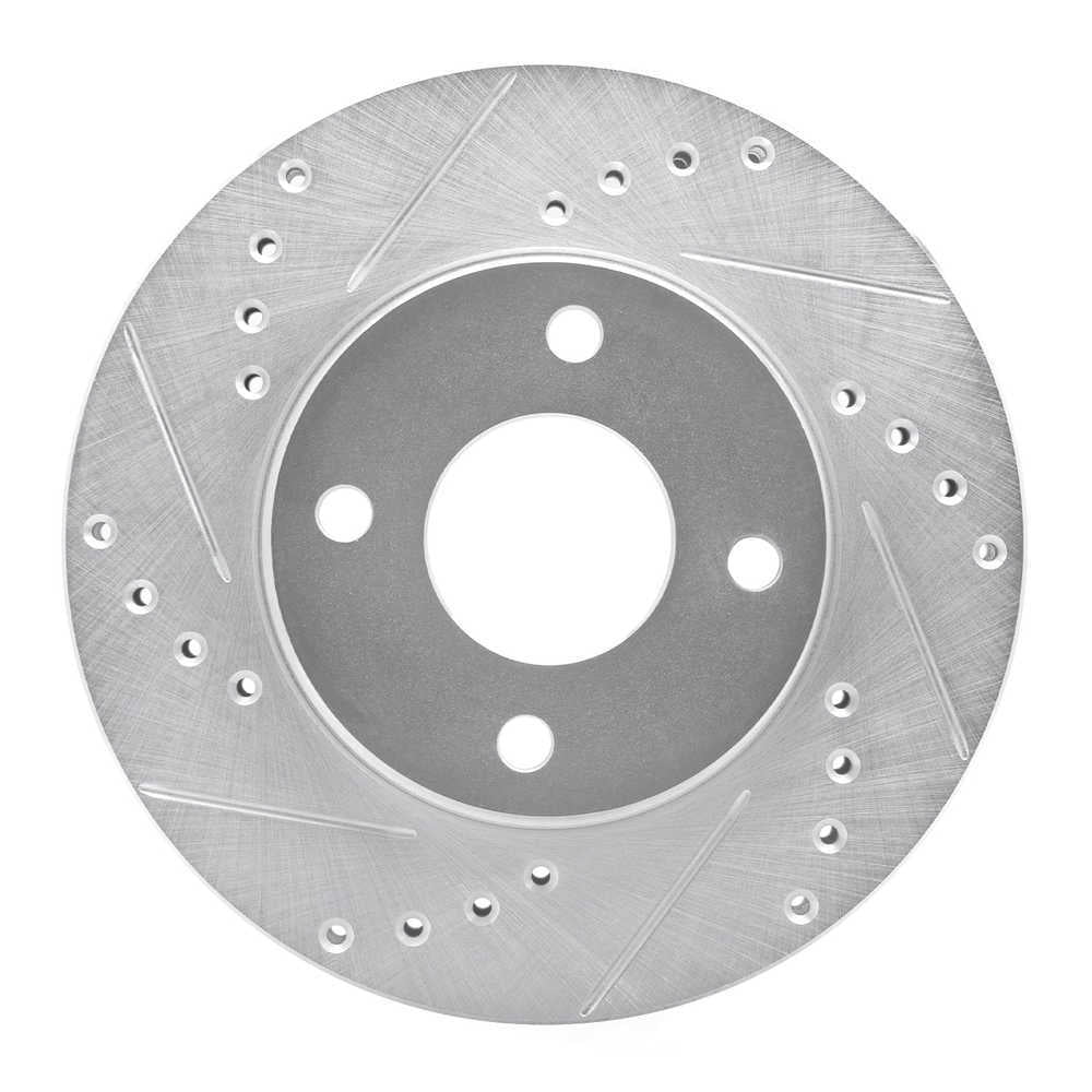 Dynamic Friction Company 631-56013L DFC Brake Rotor - Drilled And Slotted - Silver