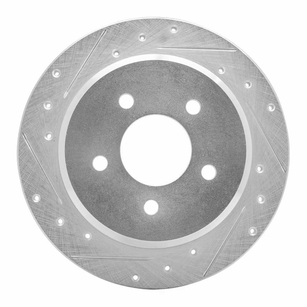 Dynamic Friction Company 631-56015L DFC Brake Rotor - Drilled And Slotted - Silver