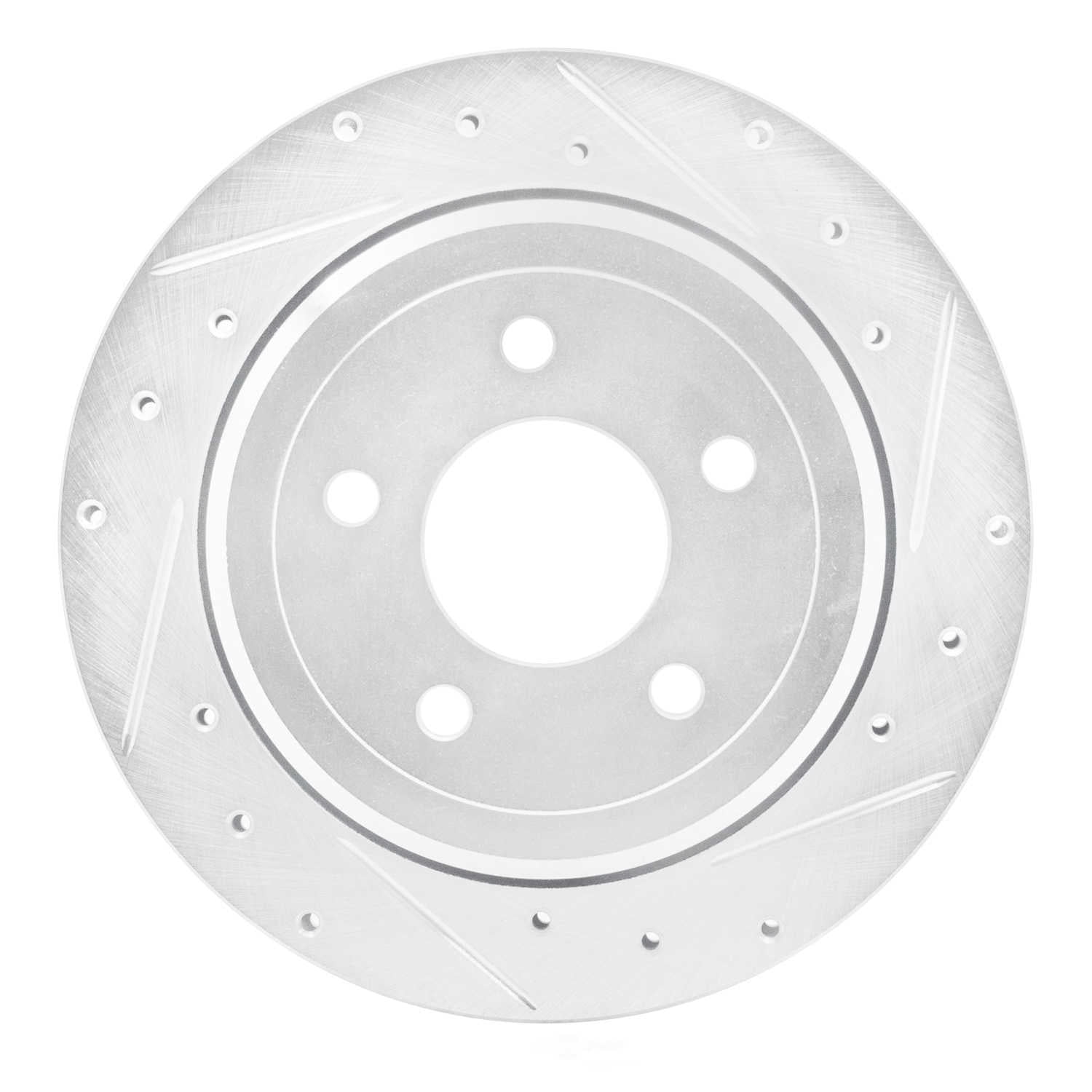 Dynamic Friction Company 631-56020R DFC Brake Rotor - Drilled And Slotted - Silver