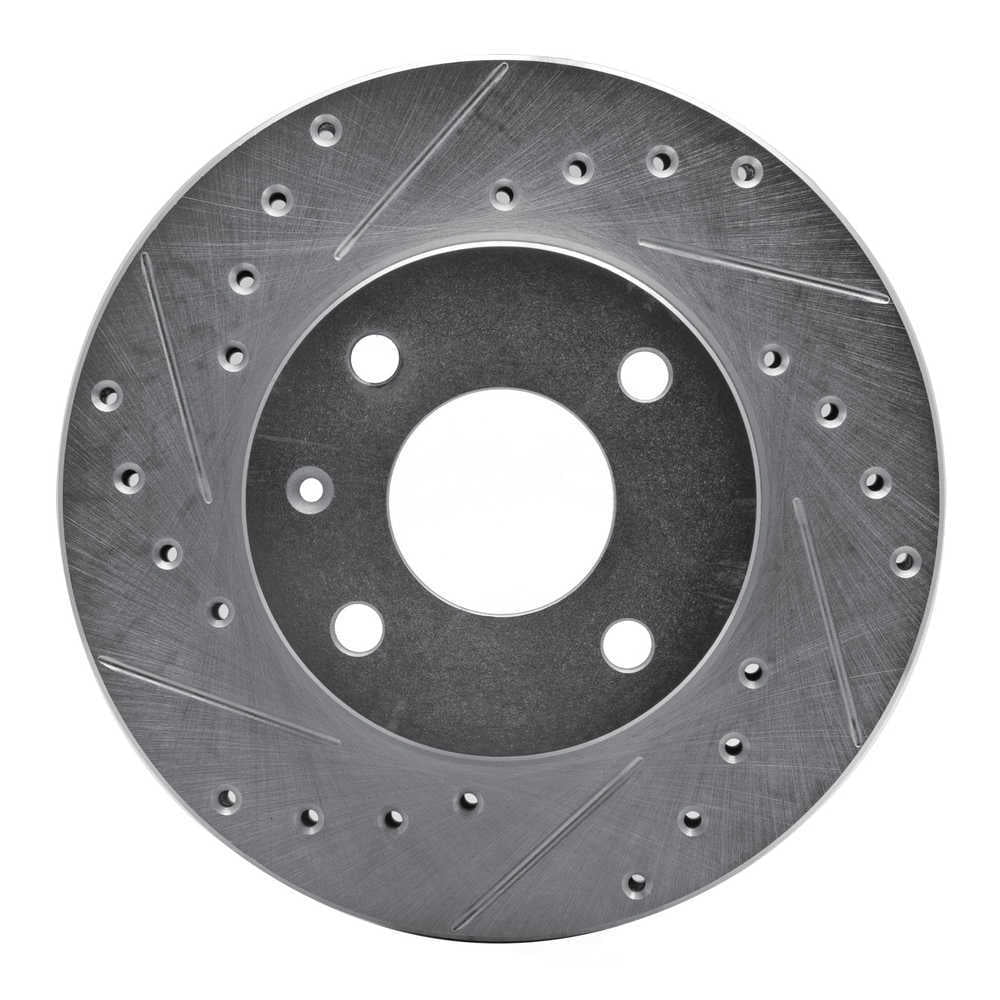 Dynamic Friction Company 631-57000L DFC Brake Rotor - Drilled And Slotted - Silver