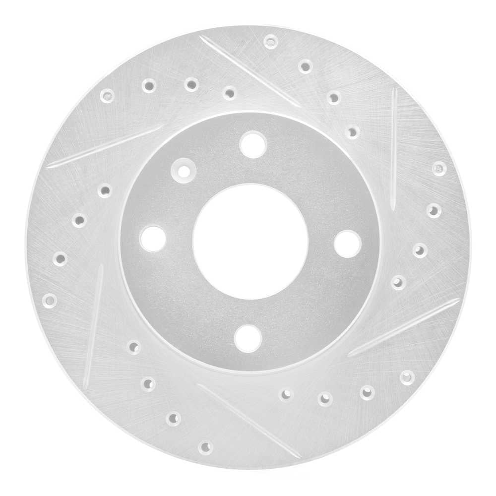Dynamic Friction Company 631-57000R DFC Brake Rotor - Drilled And Slotted - Silver